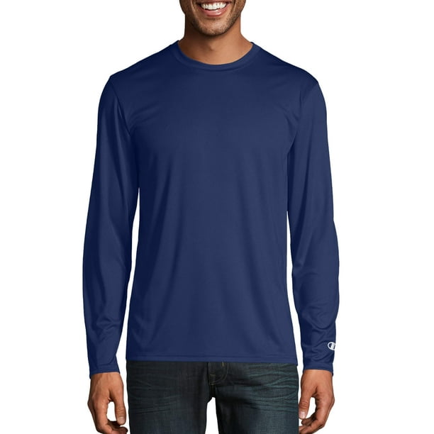 Champion Mens Double Dry Cotton Long-Sleeve T-Shirt 